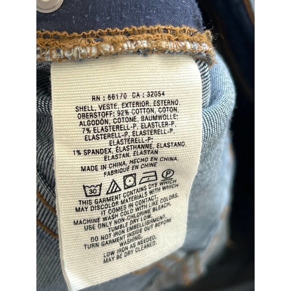 Anthropologie Blue Embroidered Straight Leg Jeans - Picture 6 of 7